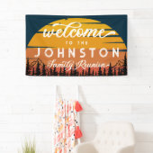 Rustieke Familie Reünie Outdoor Camp Welkom Spandoek (Insitu)