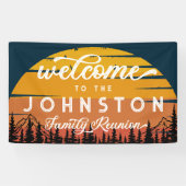 Rustieke Familie Reünie Outdoor Camp Welkom Spandoek (Horizontaal)