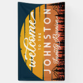 Rustieke Familie Reünie Outdoor Camp Welkom Spandoek (Verticaal)