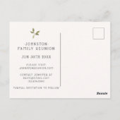 Rustieke Familie Reünie Partij Save the Date Tree Briefkaart (Achterkant)