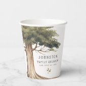 Rustieke familie reünie picknick Vintage Papieren Bekers (Achterkant)