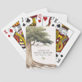 Rustieke familie reünie picknick Vintage Pokerkaarten (Achterkant)