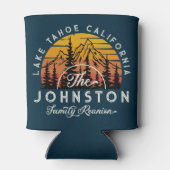 Rustieke familie reünie retro zonsondergang blikjeskoeler (Achterkant)