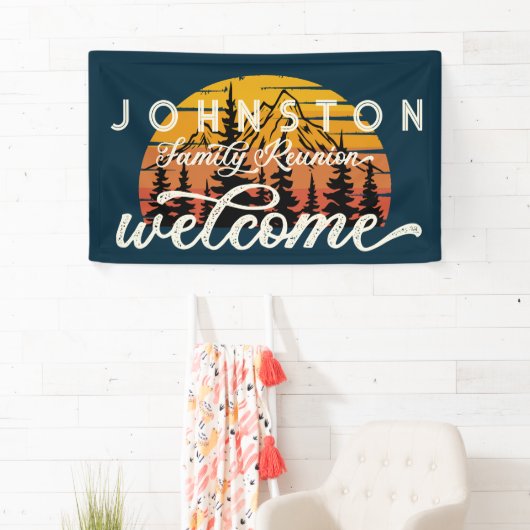 Rustieke  familie reünie retro zonsondergang welko spandoek (Insitu)