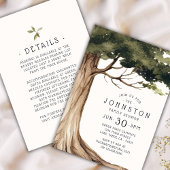 Rustieke Familie Reünie Waterverf Tree Kaart