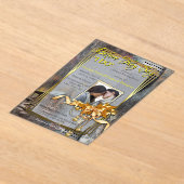 Rustieke familie Stone Cabin Acryl Uitnodigingen (Laagn)