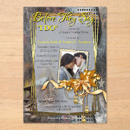 Rustieke familie Stone Cabin Acryl Uitnodigingen