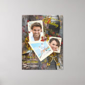 Rustieke familie Stone Cabin Canvas Afdruk (Voorkant)