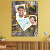 Rustieke familie Stone Cabin Canvas Afdruk (Insitu (Woonkamer))