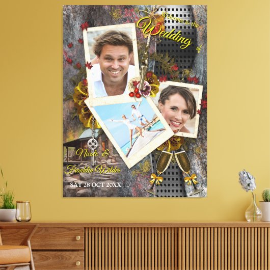 Rustieke familie Stone Cabin Canvas Afdruk (Insitu (Woonkamer))