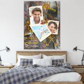 Rustieke familie Stone Cabin Canvas Afdruk (Insitu (Slaapkamer))