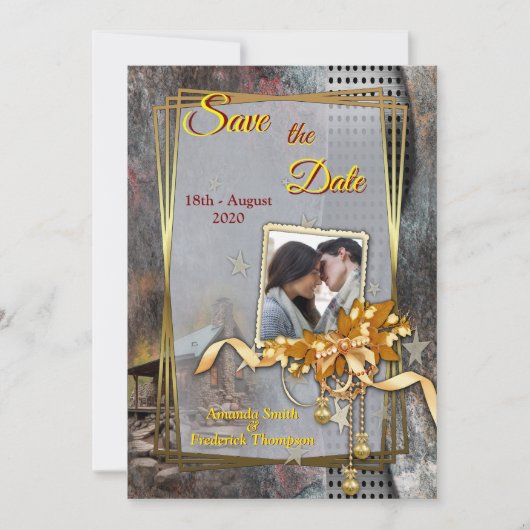 Rustieke familie Stone Cabin Kaart (Voorkant)