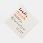 Rustieke Familie Vrienden Thanksgiving Feest Papie Servet (Hoek)