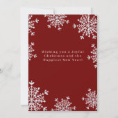 Rustieke familiefoto Vrolijk Kerstfeest samen rood Feestdagenkaart (Achterkant)