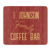 Rustieke familienaam Keuken Koffiebar Snijplank (Voorkant)