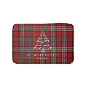 Rustieke familienaam Plaid Clan Stewart Tartan Badmat