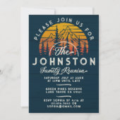 Rustieke familiereünie  retro zonneboom kaart (Voorkant)