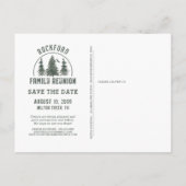 Rustieke Familiereünie SAVE THE DATE Boombomen Uitnodiging Briefkaart (Achterkant)