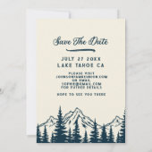 Rustieke familiereünie Save the Date Retro Sunset (Achterkant)