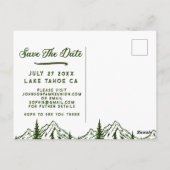 Rustieke familiereünie Save the Date Retro Sunset Briefkaart (Achterkant)