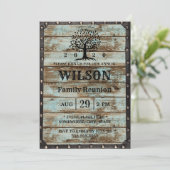 Rustieke familiereünie schuur houten familiestambo kaart (Staand voorkant)