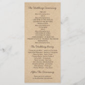 Rustieke fancy Bloemen Mason Jars Wedding Programm Programmakaart (Achterkant)