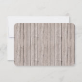 Rustieke Faux Bruin Hout Bruiloft RSVP Kaartje (Achterkant)