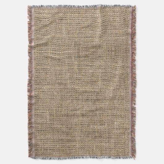 rustieke faux bruine jute deken (Voorkant Verticaal)