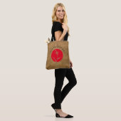  rustieke Faux Burlap Rice Sack Sjabloon Tote Bag (Op model)