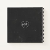 Rustieke Faux Chalkboard bruiloft geloften koppels Notitieboek (Achterkant)