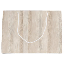 Rustieke Faux Cream Wit Houten Bruiloft Groot Cadeauzakje
