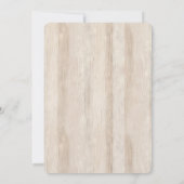 Rustieke Faux Cream Wit Houten Bruiloft Kaart (Achterkant)