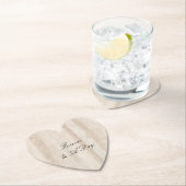 Rustieke Faux Cream Wit Houten Bruiloft Kartonnen Onderzetters (Insitu)