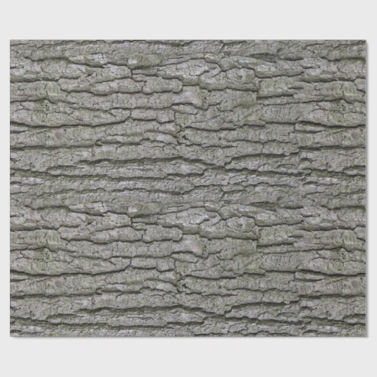 Rustieke Faux Dry Wood Grain Tree Bark Cadeaupapier (Vlak)