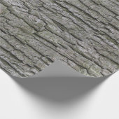 Rustieke Faux Dry Wood Grain Tree Bark Cadeaupapier (Hoek)