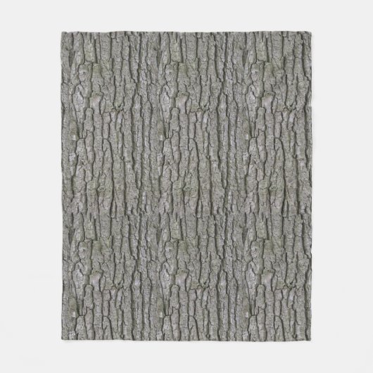 Rustieke Faux Dry Wood Grain Tree Bark Fleece Deken (Voorkant)