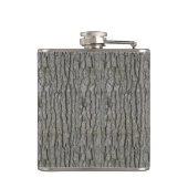 Rustieke Faux Dry Wood Grain Tree Bark Heupfles (Achterkant)