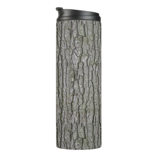 Rustieke Faux Dry Wood Grain Tree Bark Thermosbeker (Geroteerd rechts)