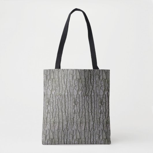 Rustieke Faux Dry Wood Grain Tree Bark Tote Bag (Voorkant)
