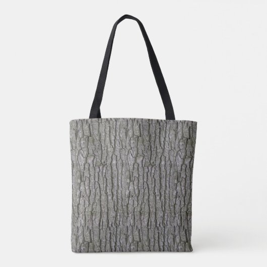 Rustieke Faux Dry Wood Grain Tree Bark Tote Bag (Achterkant)