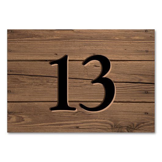 Rustieke faux gegraveerd bruin hout bar kaart (Achterkant)