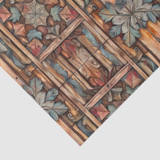 Rustieke Faux gesneden hout decoupage Tissuepapier (Detail)