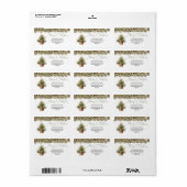 Rustieke faux grainsack vakantie kerstboom etiket (Full Sheet)