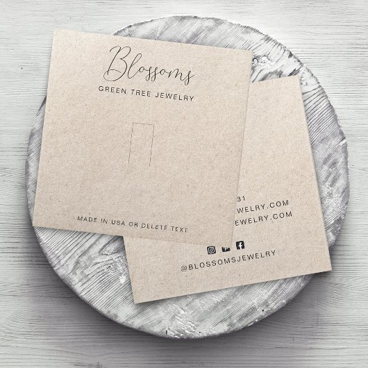 Rustieke Faux Kraft Papier Ring Display Kaart