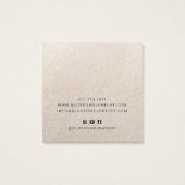 Rustieke Faux Kraft Papier Ring Display Kaart (Achterkant)