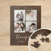 Rustieke Faux Schuur Hout Familie Fotocollage Legpuzzel