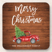 Rustieke Faux Wood Brush Script  Truck Bier Onderzetter (Voorkant)