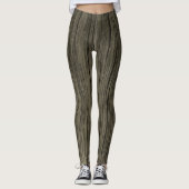 Rustieke Faux Wood Look Pattern Leggings (Voorkant)