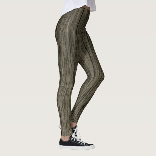 Rustieke Faux Wood Look Pattern Leggings (Rechts)