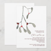 Rustieke feestdagen en kerstuitnodigingen kaart (Voorkant / Achterkant)